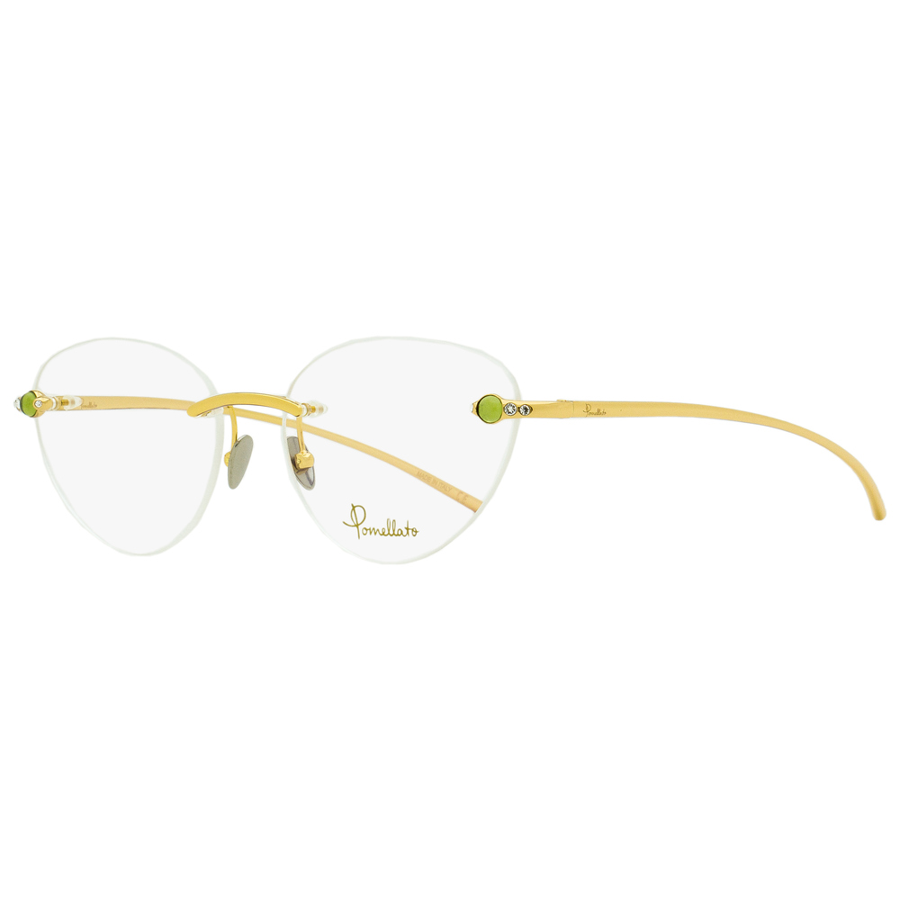 Pomellato Rimless Eyeglasses PM0070O 005 Gold/Green 54mm